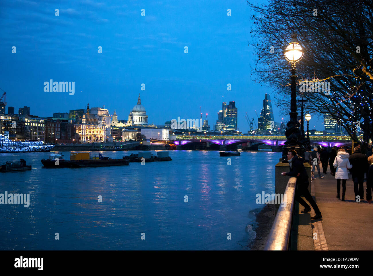 South Bank London evening Stock Photo