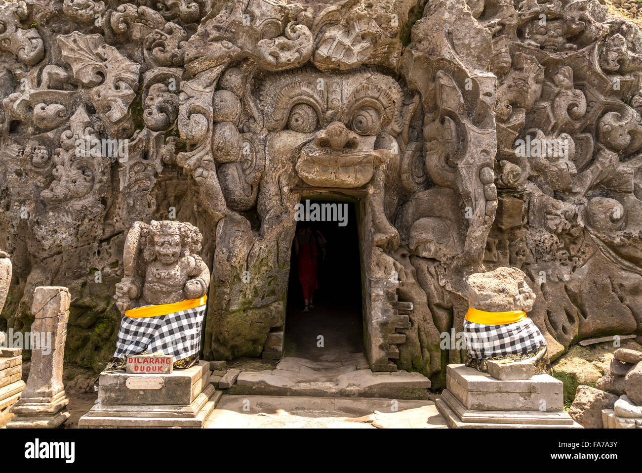 Elephant Cave Goa Gaja in Ubud, Bali, Indonesia Stock Photo