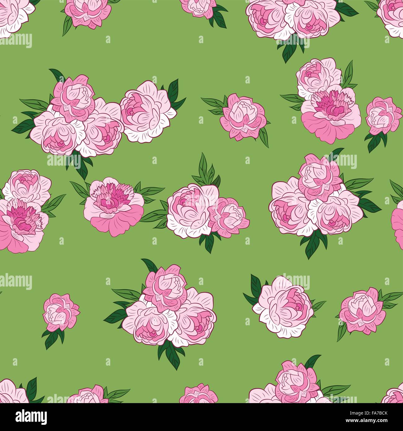 Seamless pattern with pink peonies Stock Vector Image & Art - Alamy