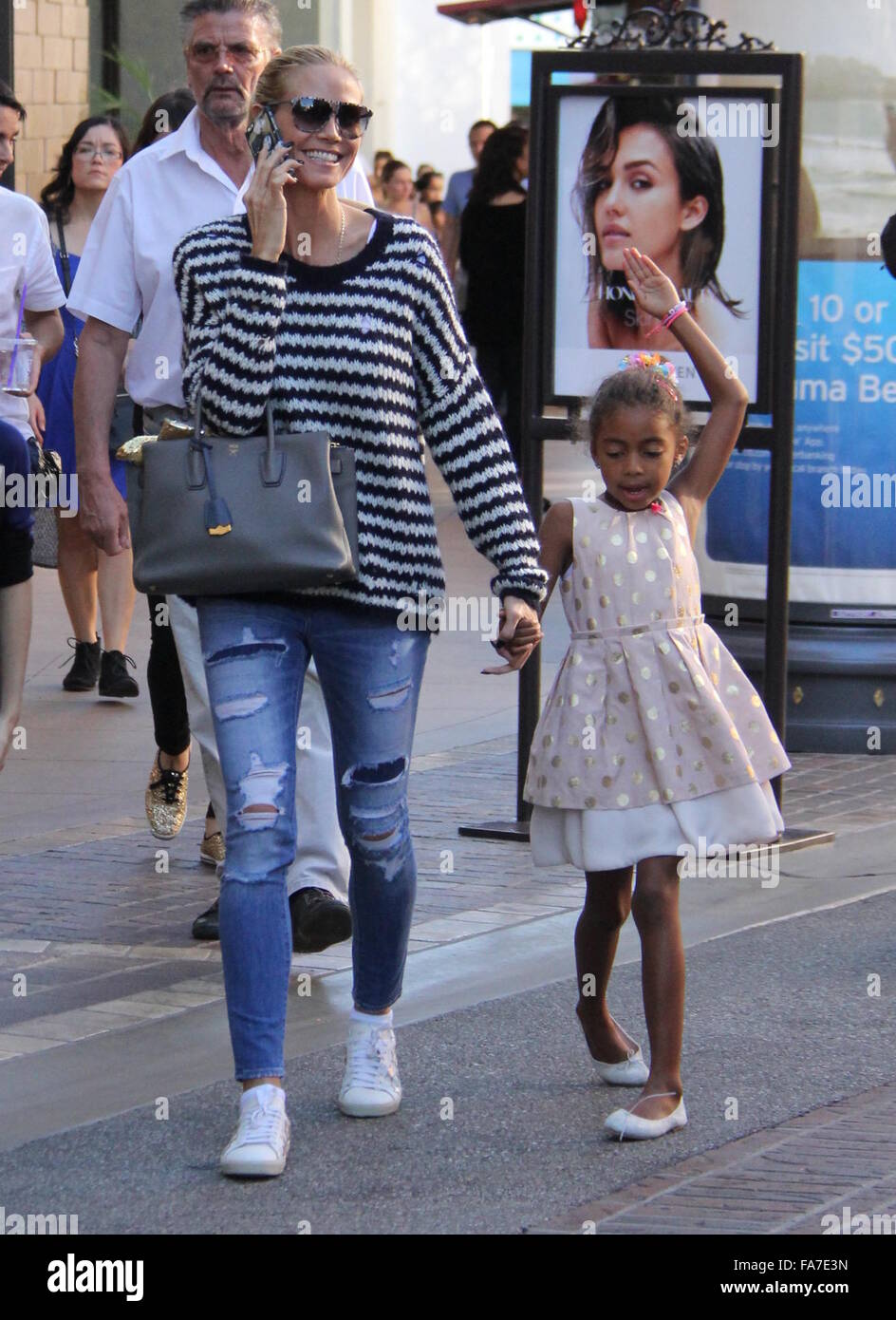 Heidi Klum shops with her children at The Grove Featuring: Heidi Klum