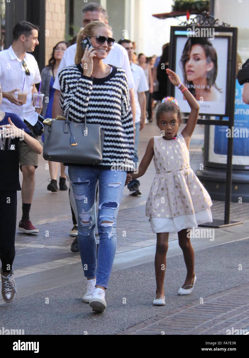 Heidi Klum shops with her children at The Grove Featuring: Heidi Klum