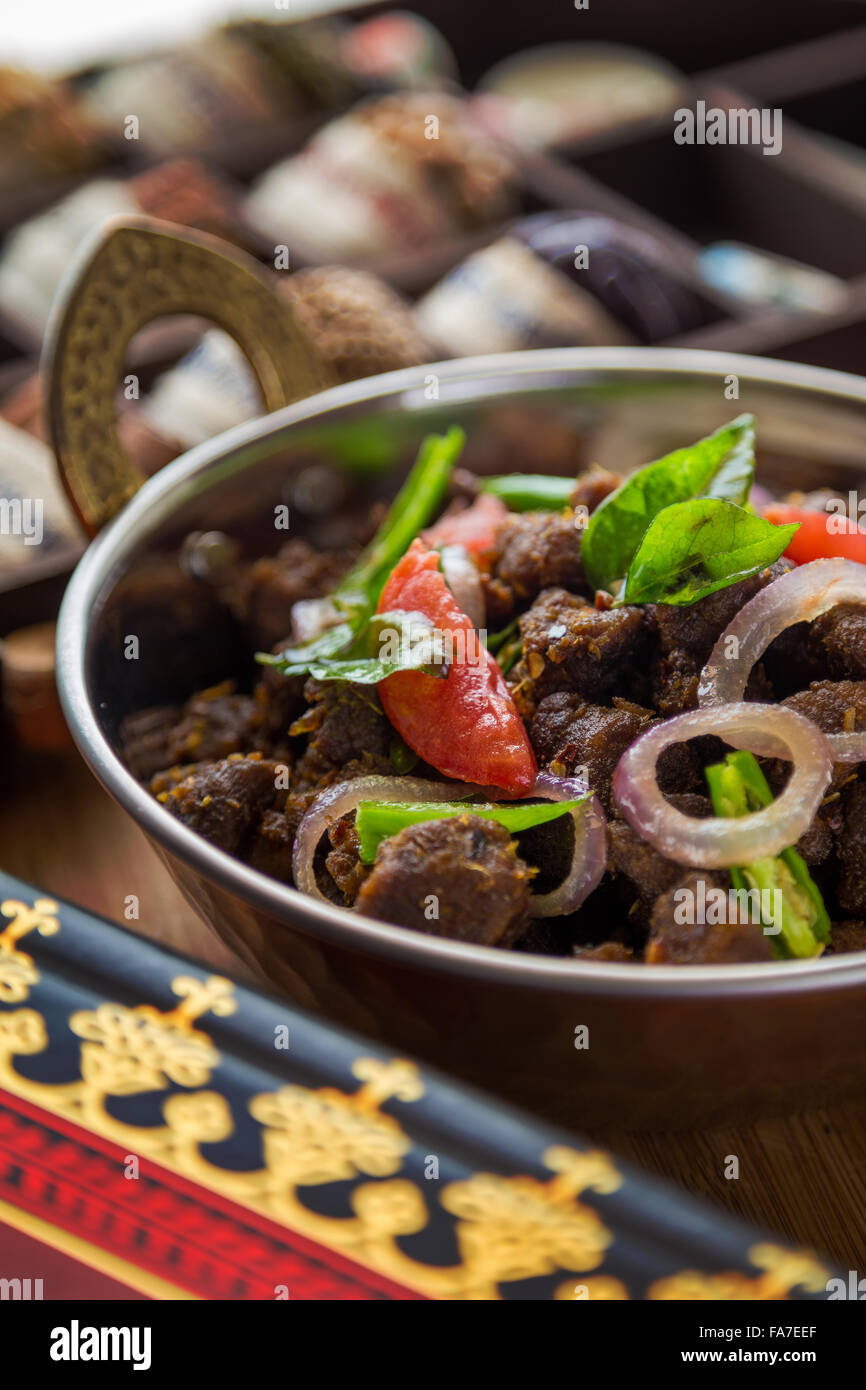 South Indian fried Beef Stock Photo Alamy