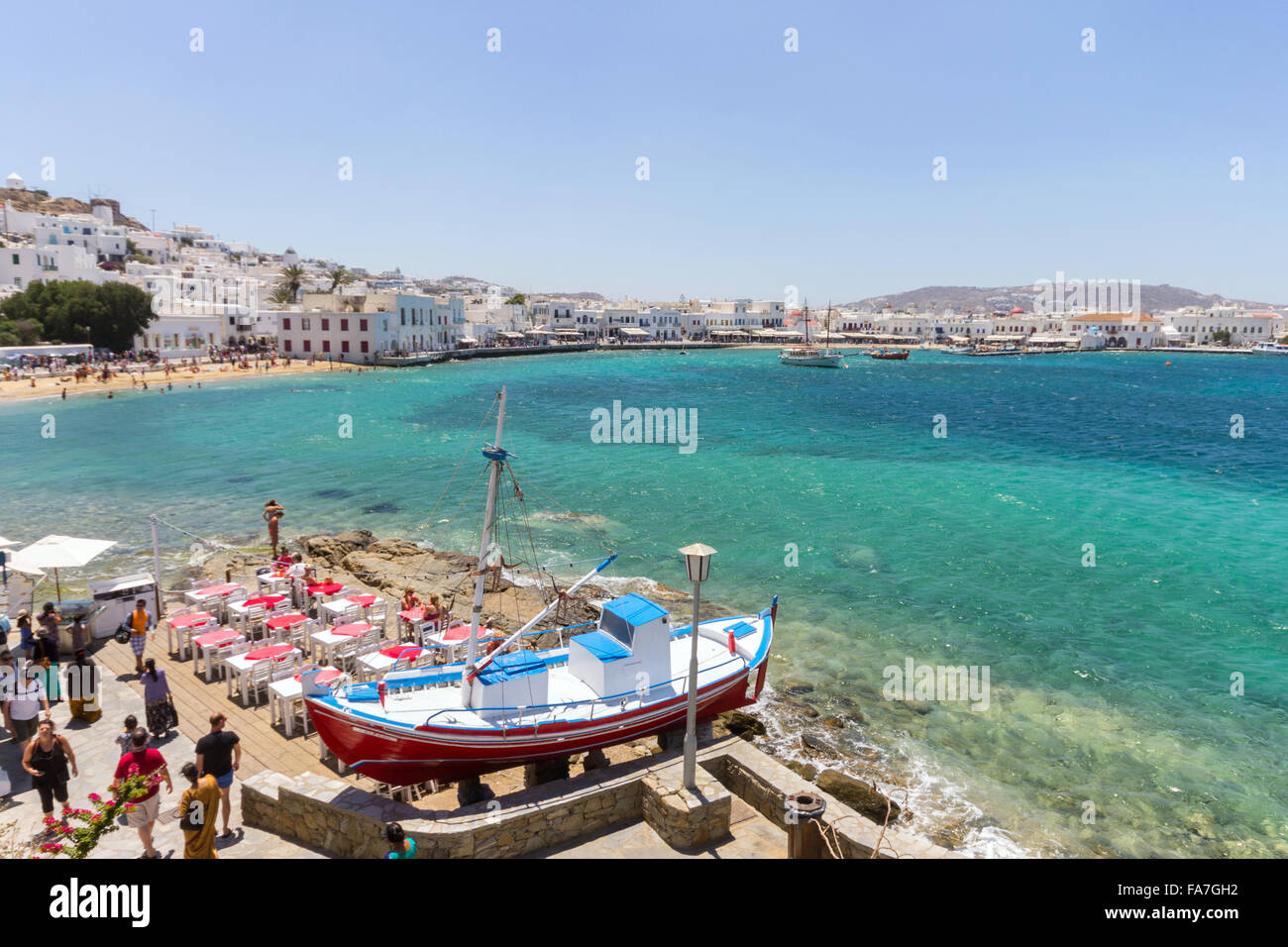 Greece. Cyclades Islands. Mykonos town Stock Photo