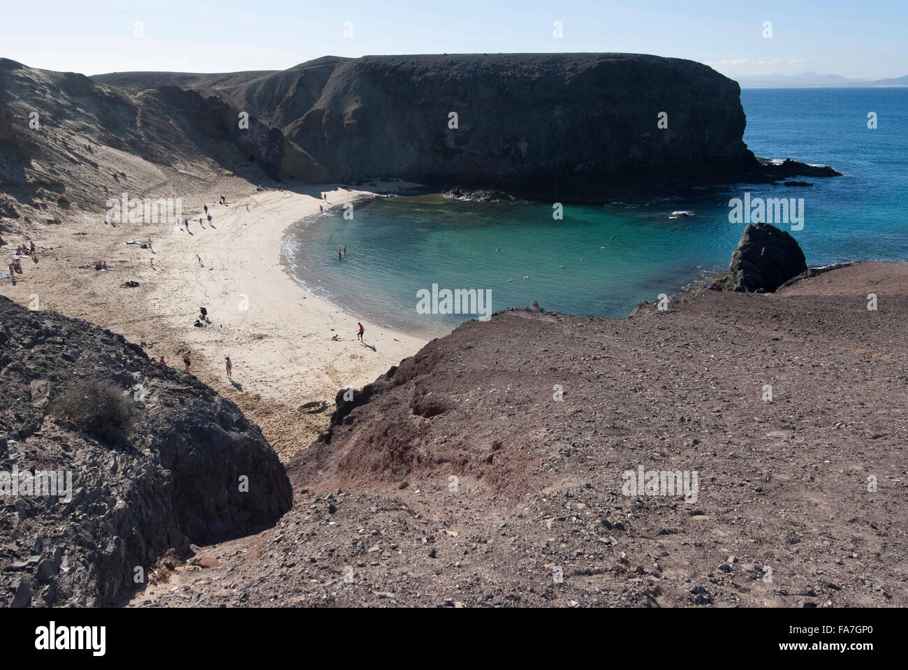 Playa Papagayo, Lanzarote, Spain. Stock Photo