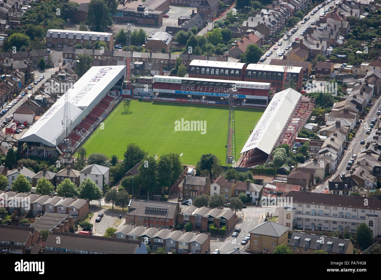 Griffin Park Stadium Brentford Aerial View Of The Home Of Brentford Football Club The Bees Since 1904 Photographed In August 06 Stock Photo Alamy