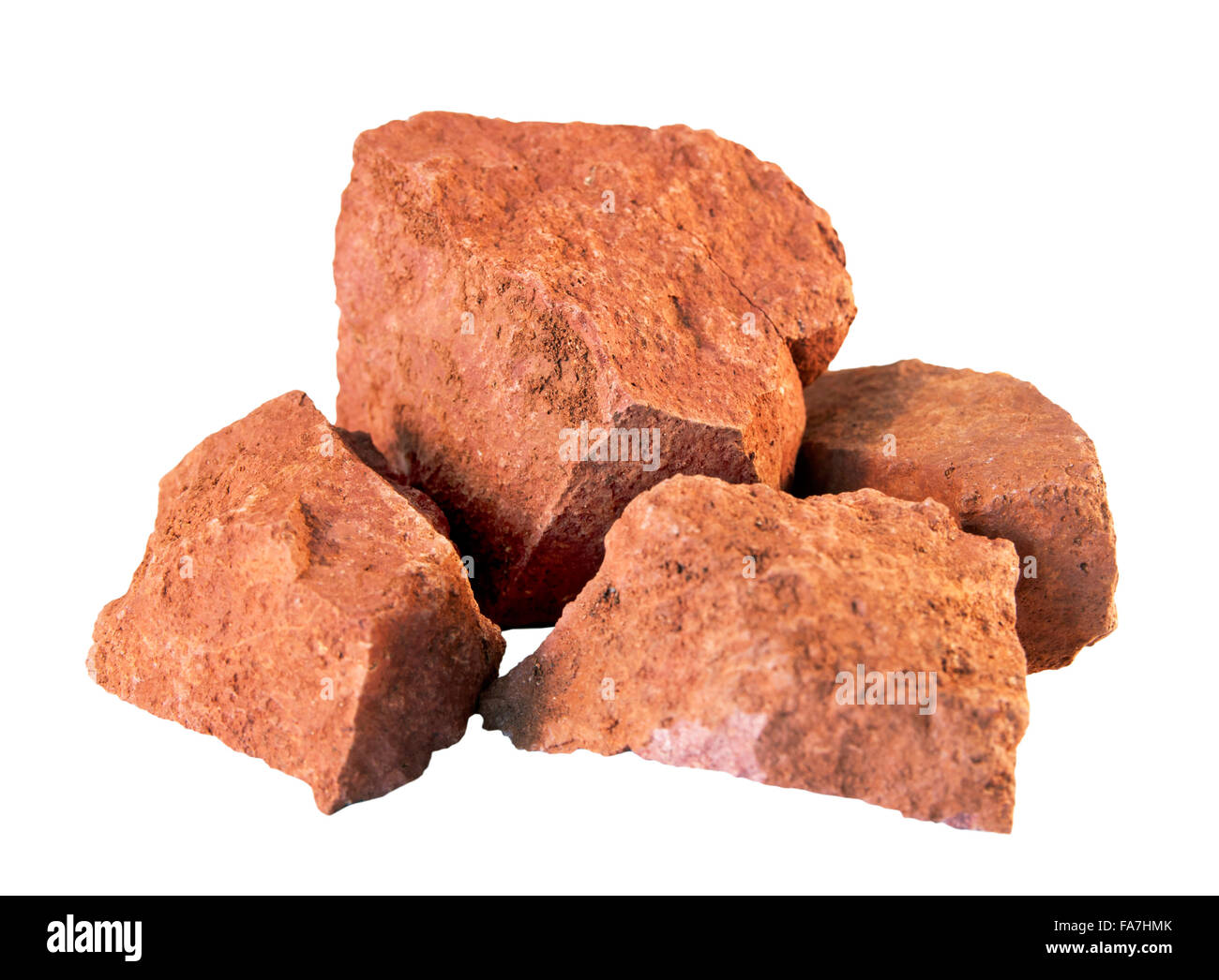 Bauxite isolated on a white background Stock Photo Alamy