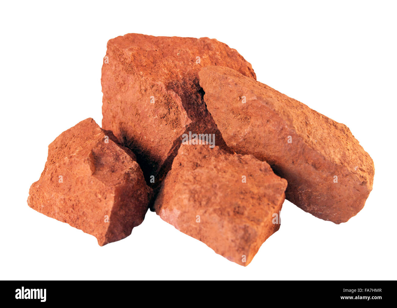 Bauxite isolated on a white background Stock Photo Alamy