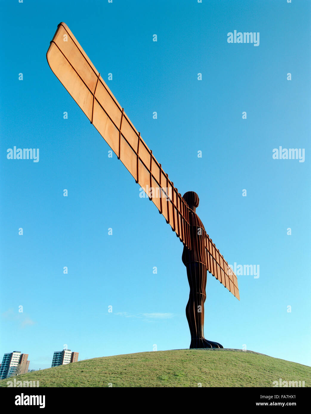 THE ANGEL OF THE NORTH, Gateshead, Tyne and Wear. Antony Gormley's Angel of the North. Stock Photo