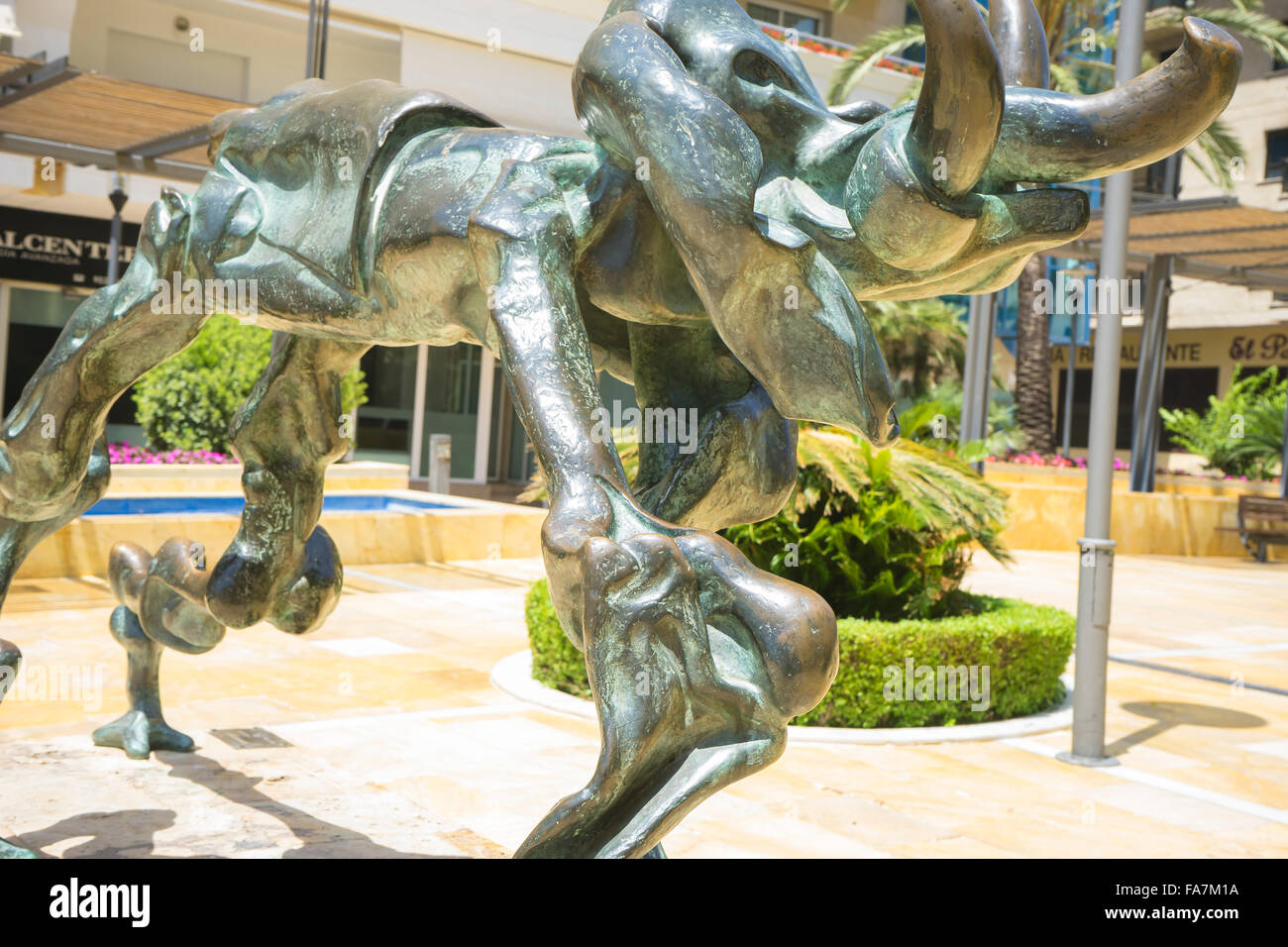 bronze sculptures by Dalí in Marbella Andalucia Spain Stock Photo Alamy