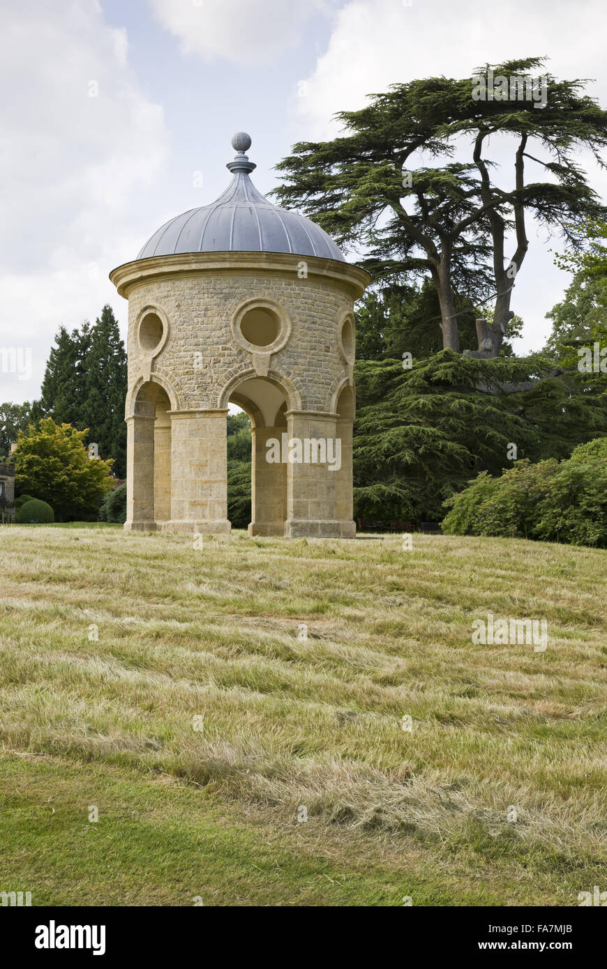 The rotunda at Woolbeding Gardens, West Sussex. Woolbeding is a modern
