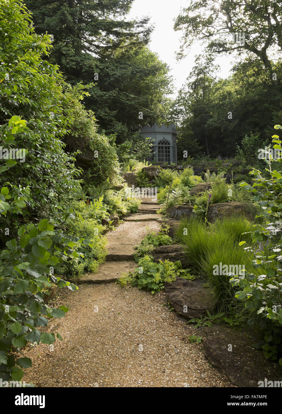 The summer house at Woolbeding Gardens, West Sussex. Woolbeding is a