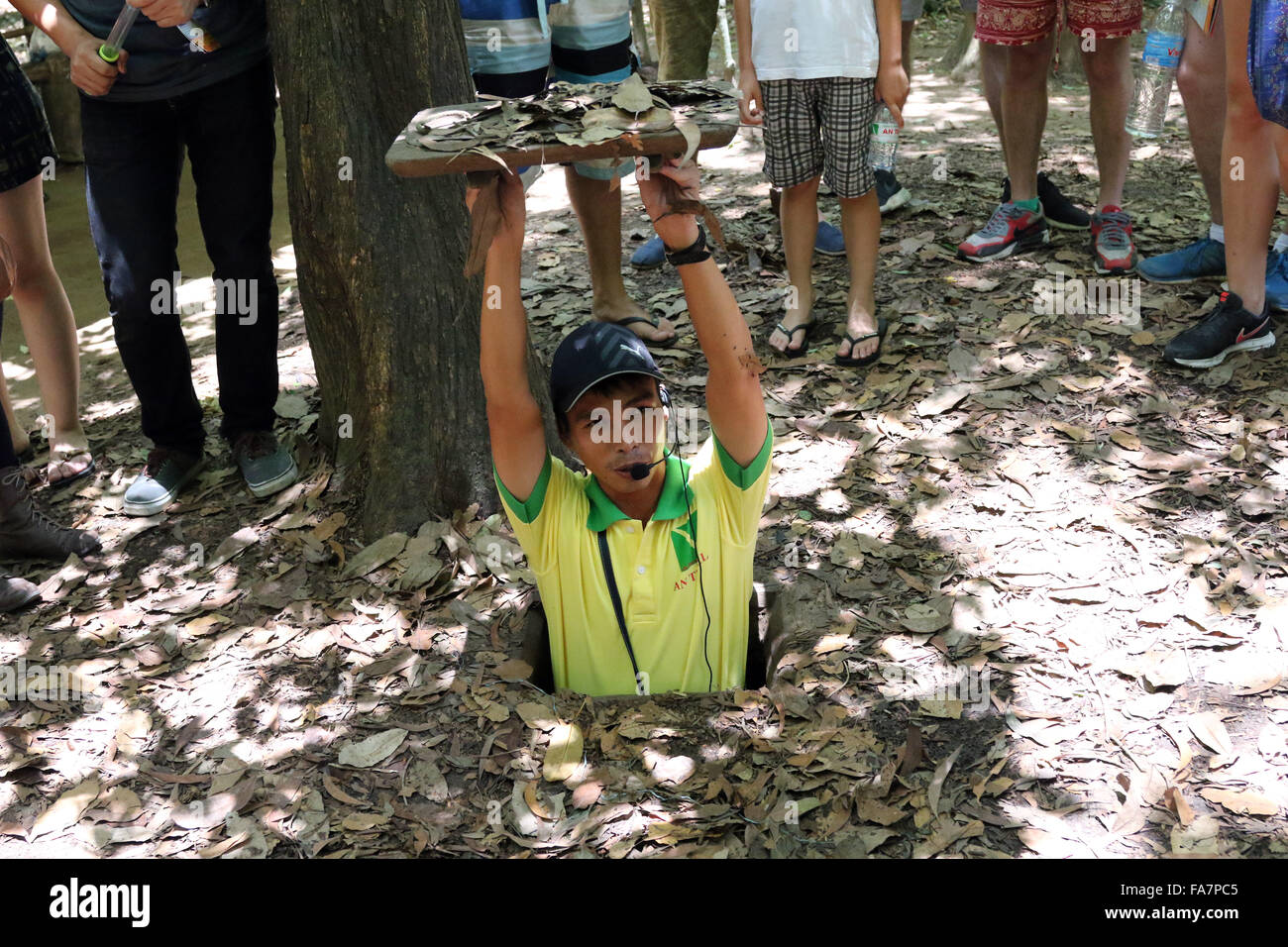 Củ Chi tunnels where Viet Cong hid out Stock Photo