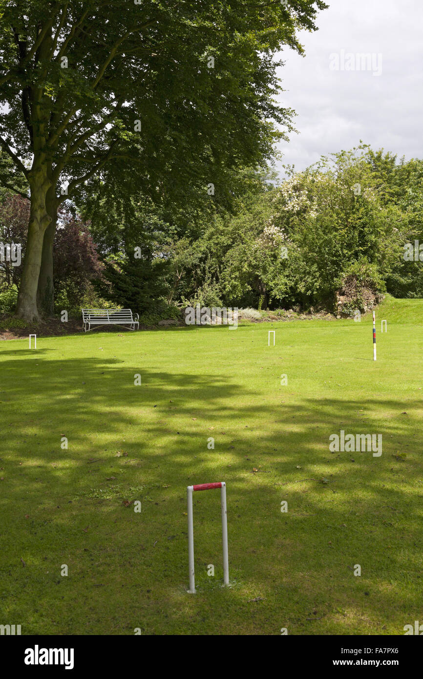 The croquet lawn at Chastleton House, Oxfordshire Stock Photo Alamy