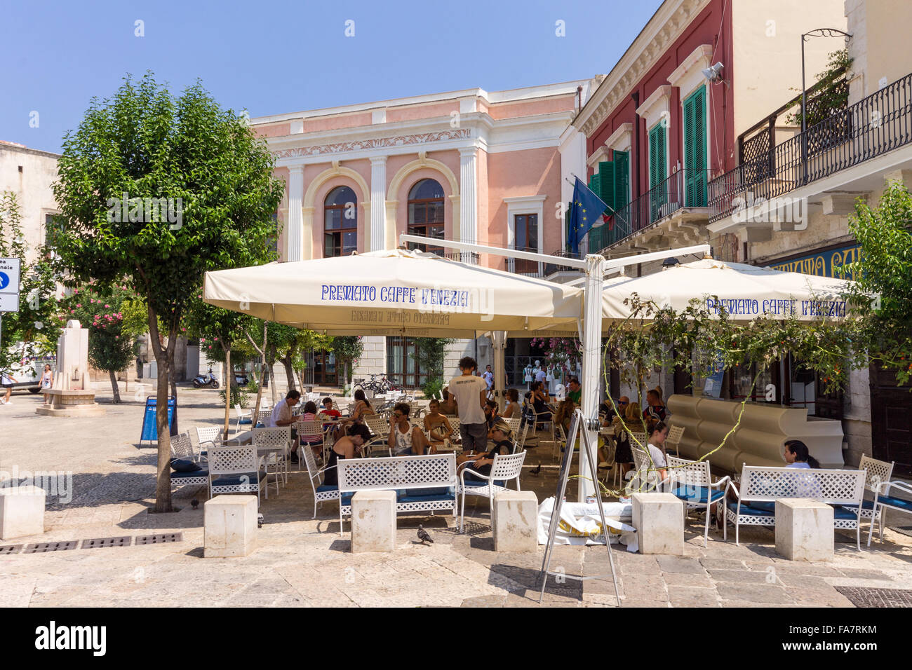 Italy, Apulia, Monopoli, Garibaldi square Stock Photo Alamy