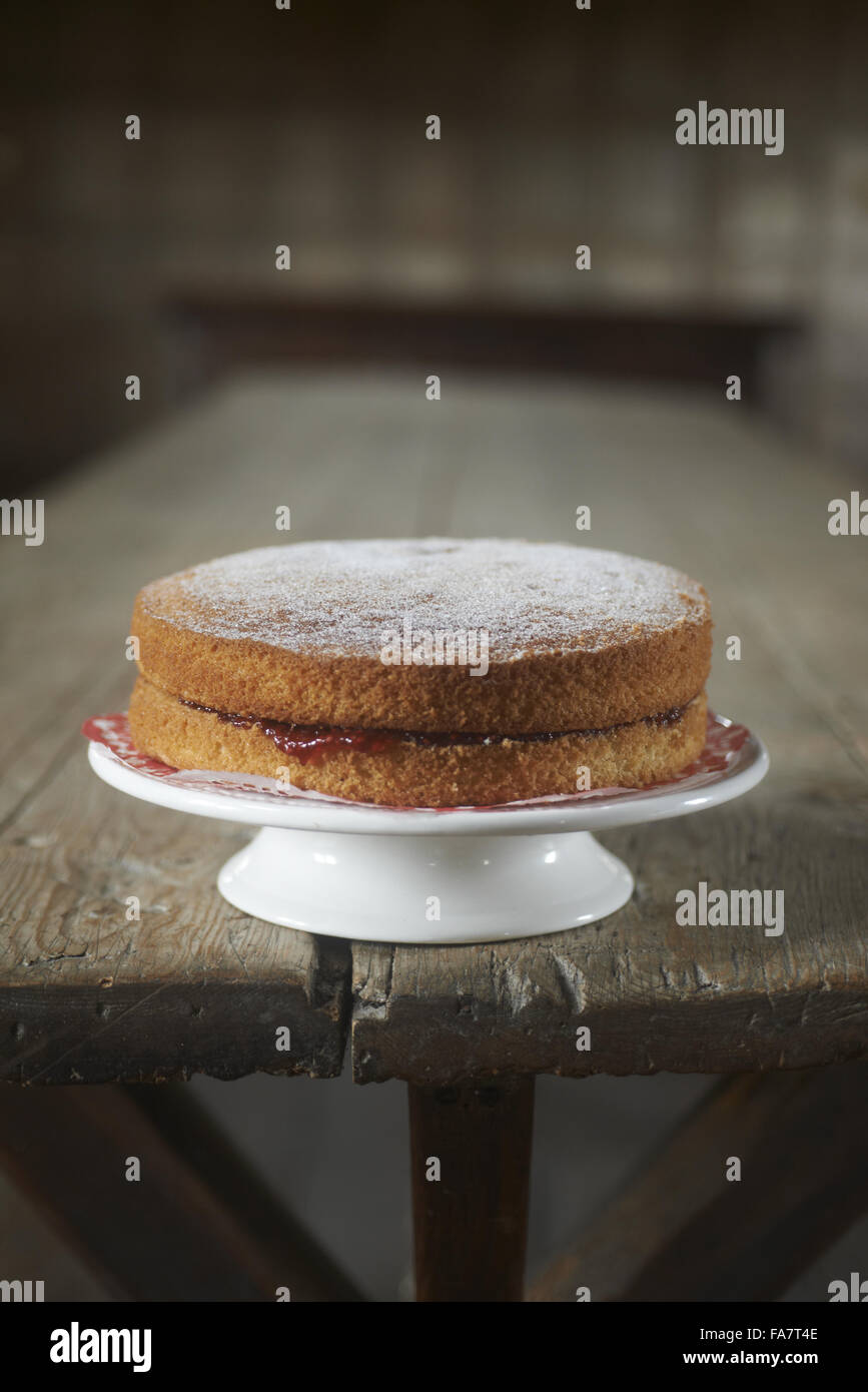 A Victoria Sandwich, one of the nation's favourite cakes, made by Clive