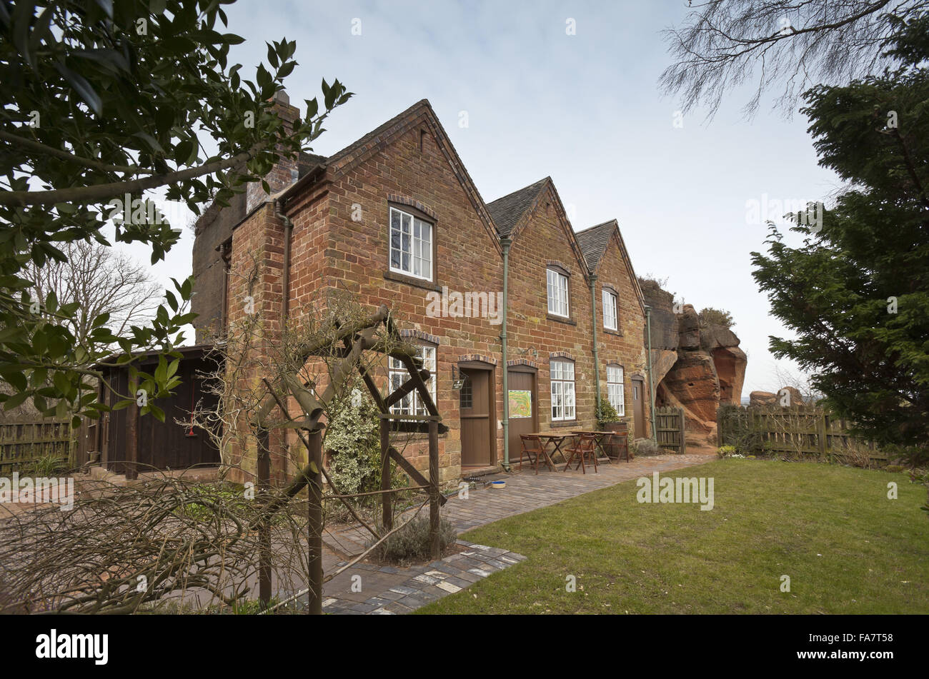 Kinver Edge and the Rock Houses, Staffordshire. This terrace of
