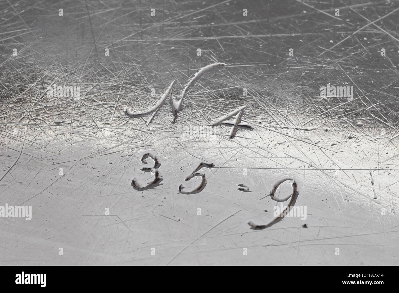 Scratch weight on an octagonal meat dish and cover, part of the silver