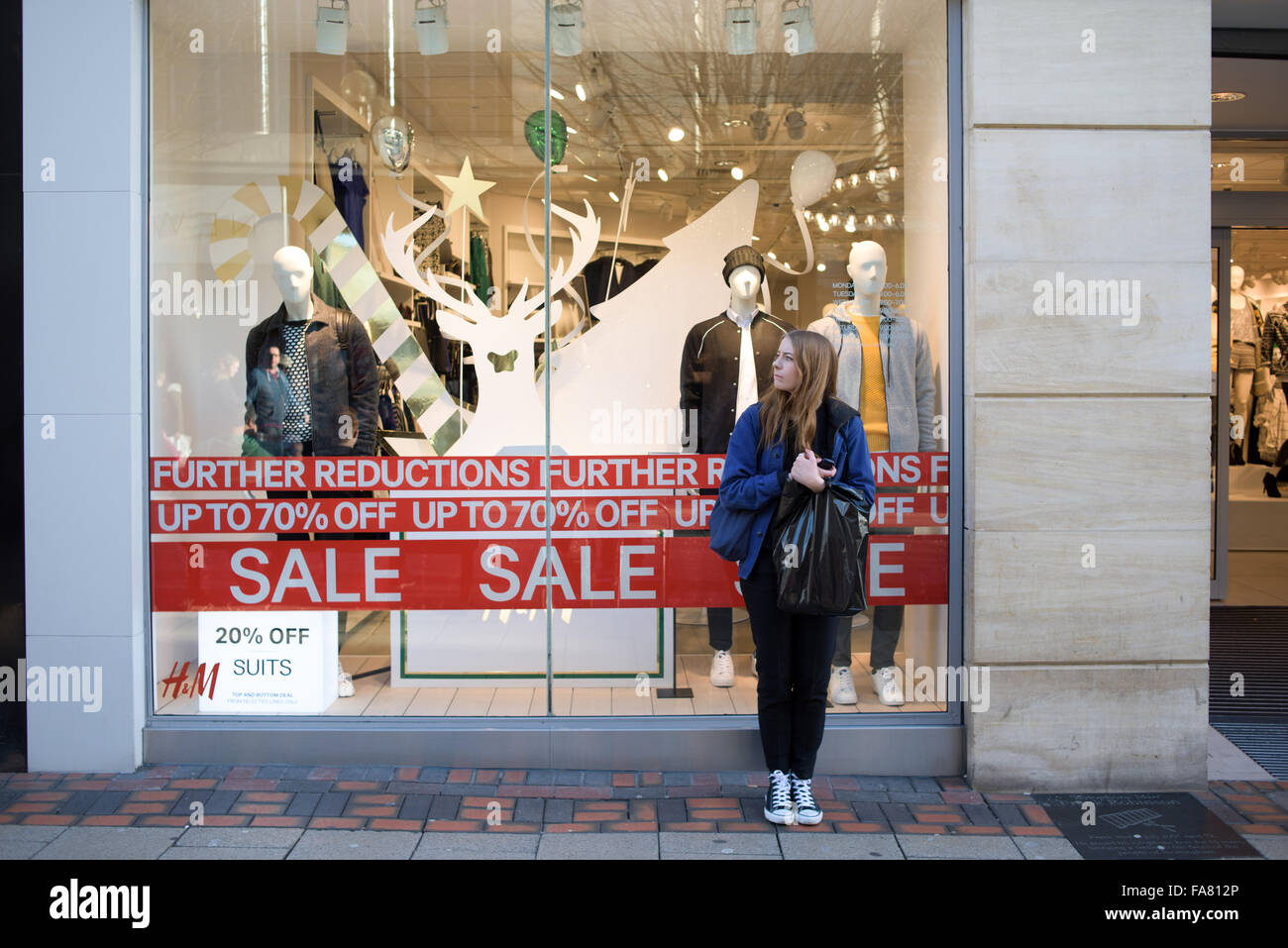 Nottingham UK 23rd December 2015 Many Shops And Department Stores nottingham-uk-23rd-december-2015-many-shops-and-department-stores
