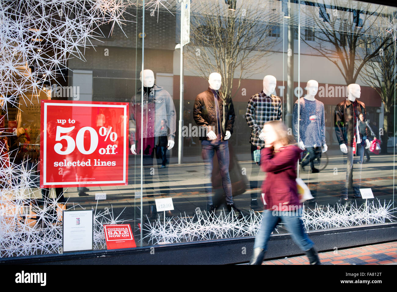 Nottingham UK 23rd December 2015 Many Shops And Department Stores nottingham-uk-23rd-december-2015-many-shops-and-department-stores