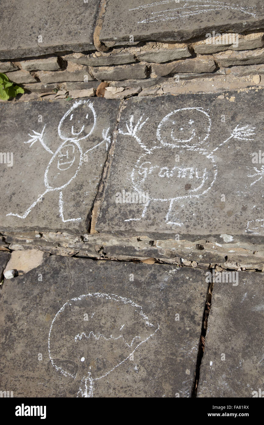 Chalk graffiti at Polesden Lacey, Surrey Stock Photo Alamy