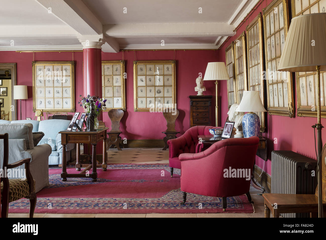 The Study at Killerton, Devon. Stock Photo