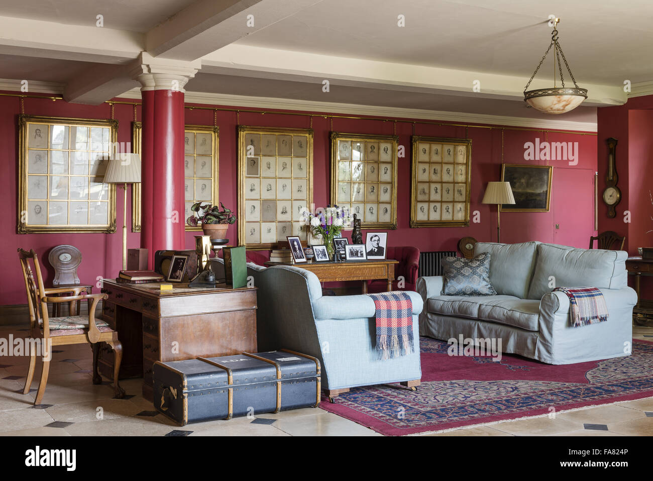 The Study at Killerton, Devon. Stock Photo