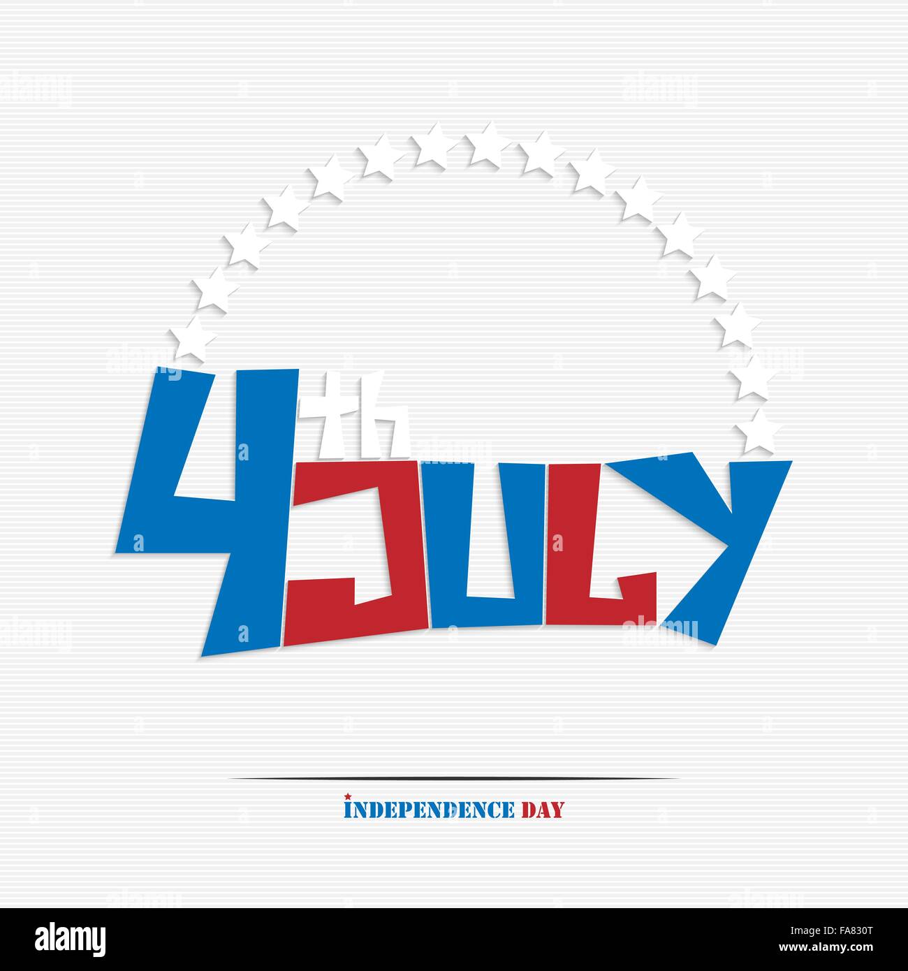 Fourth of july stylish text for your design Stock Vector