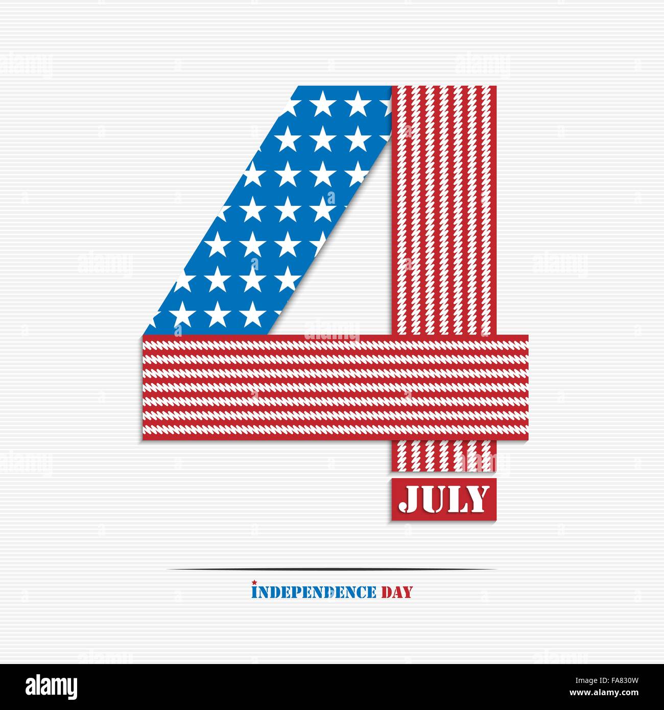 Fourth of july, american abstract flag for your design Stock Vector
