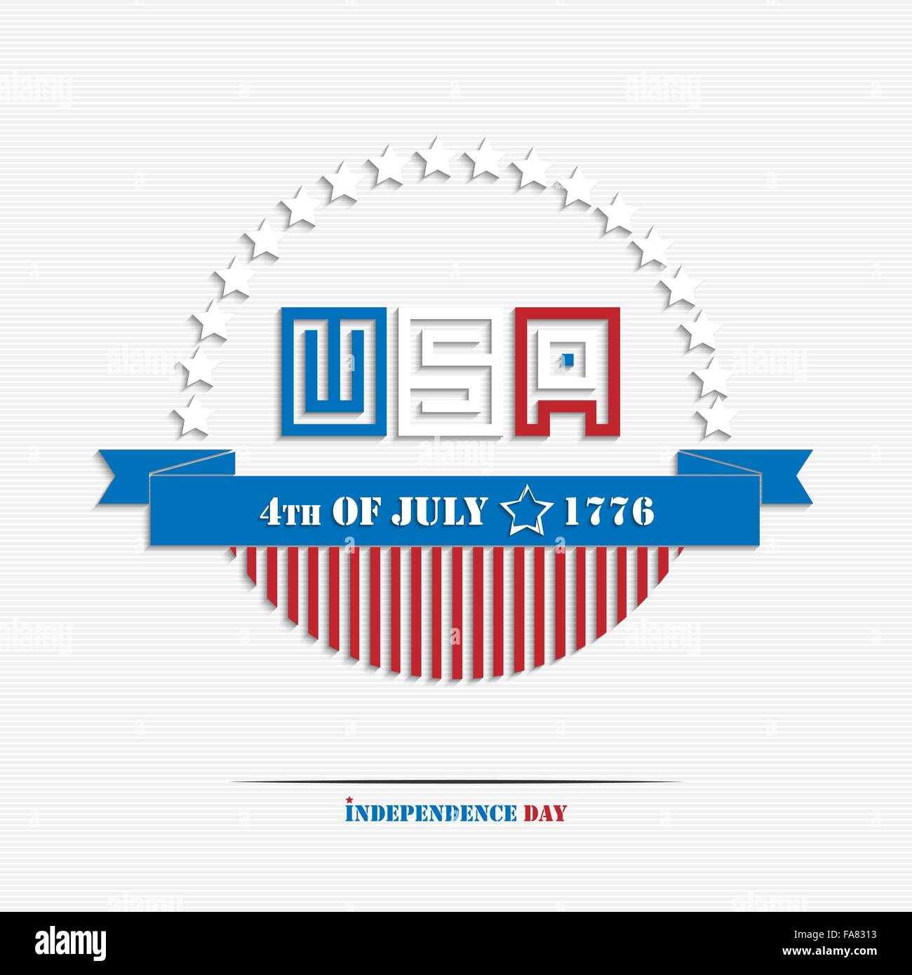 Fourth of july, independence day badge for your design Stock Vector