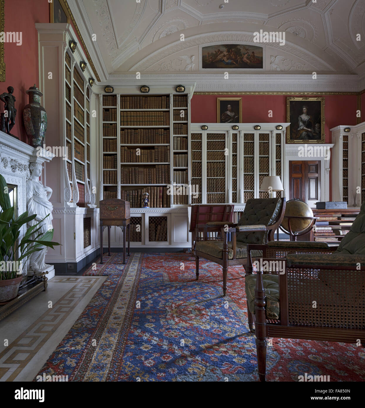 The Library at Belton House, Lincolnshire. The room was a dining room
