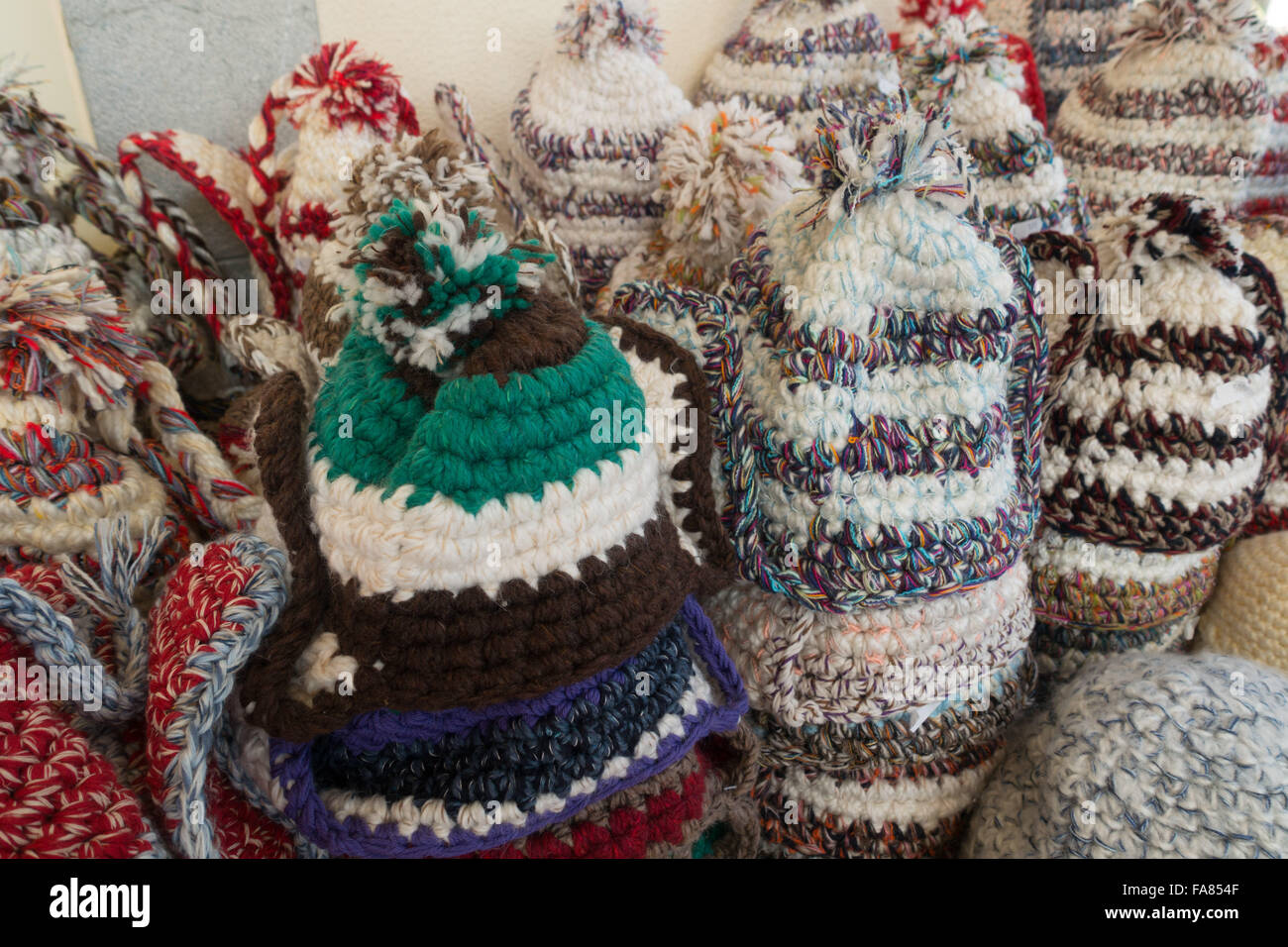 Traditional woolen hats worn in the mountains of Madeira, sometimes