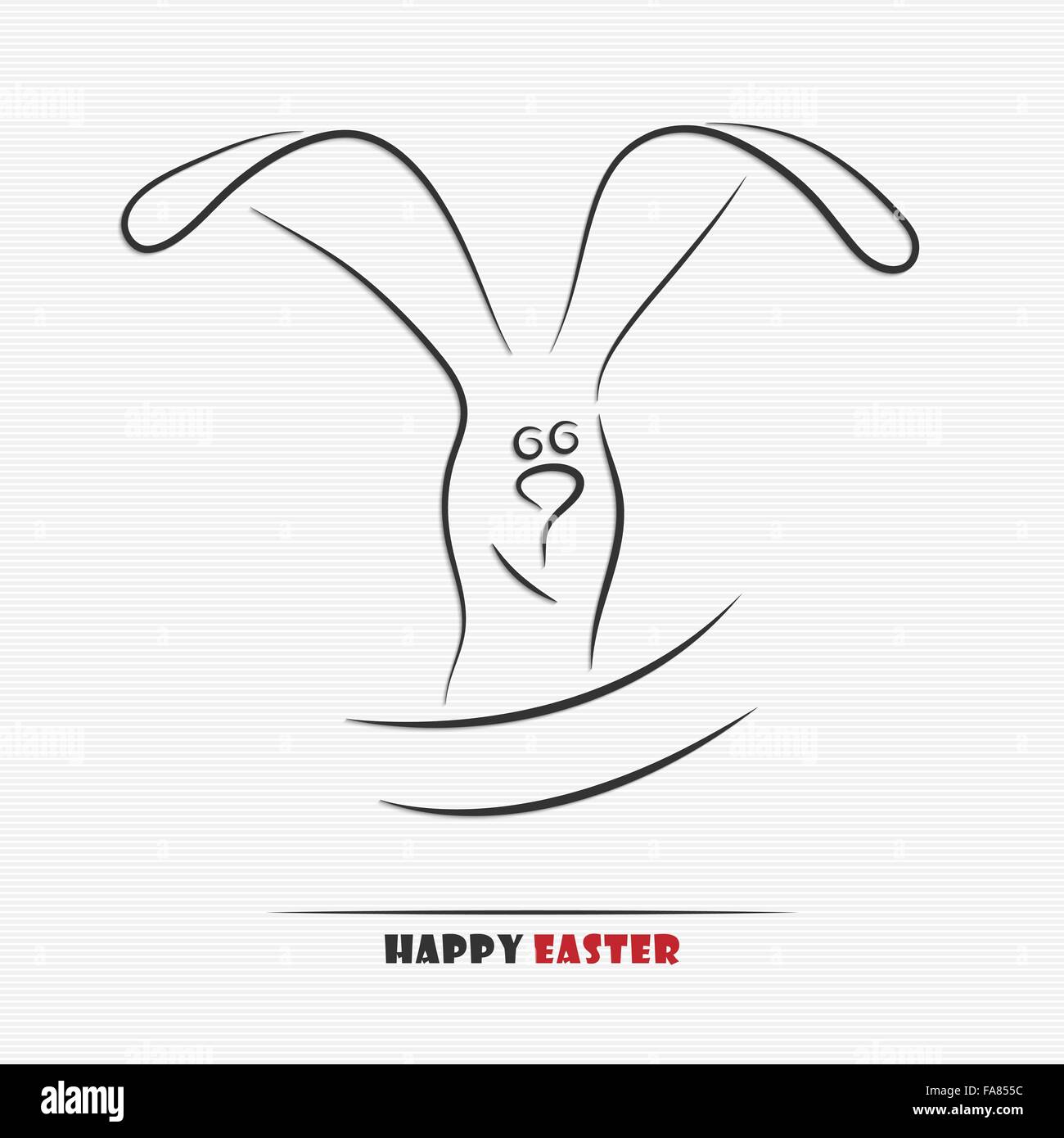 Vector illustration of cute easter bunny for your design Stock Vector ...