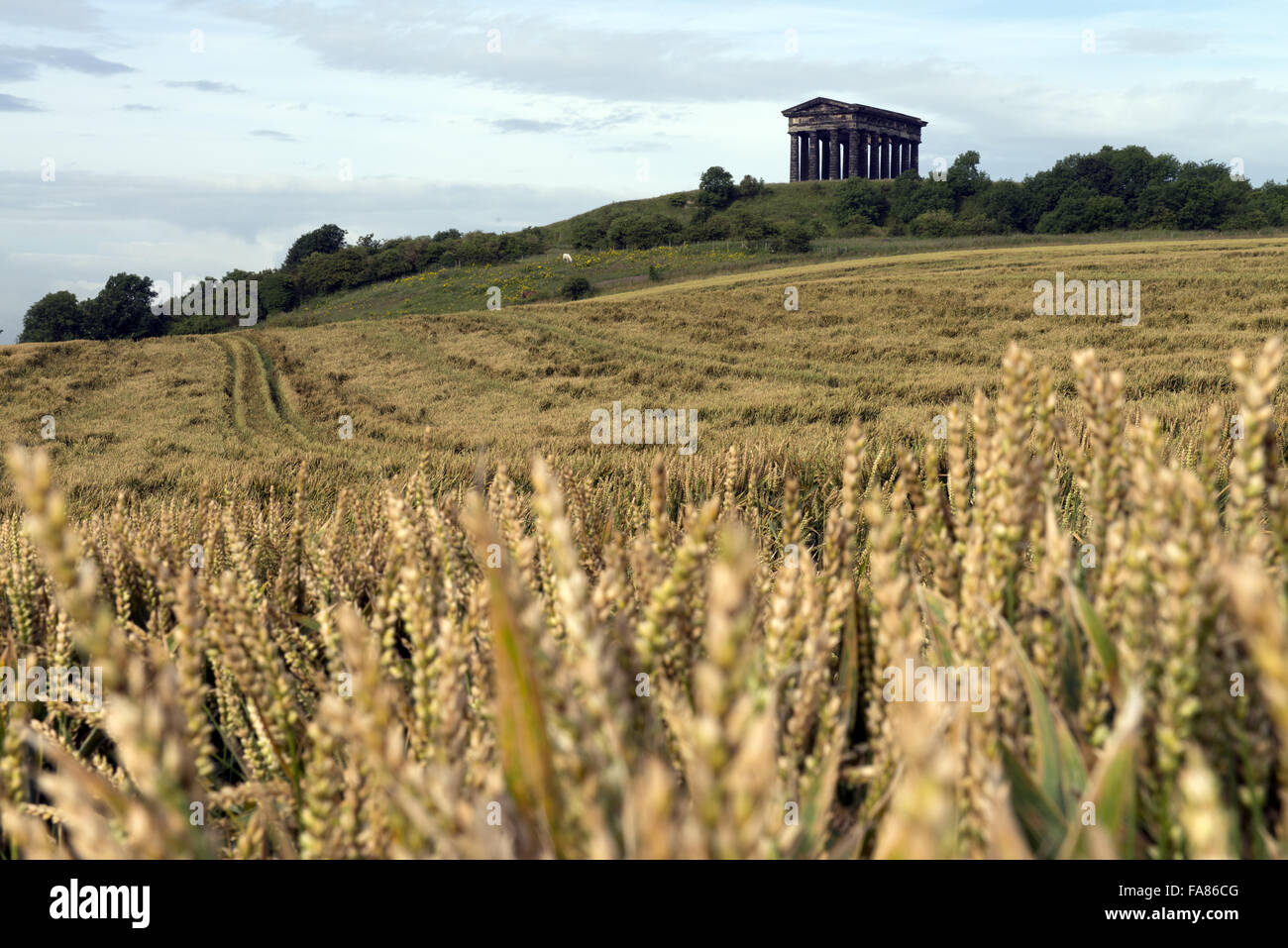 Penshaw Monument, Sunderland, a Doric temple commemorating the 1st Earl of Durham, Governor-General of Canada. Stock Photo