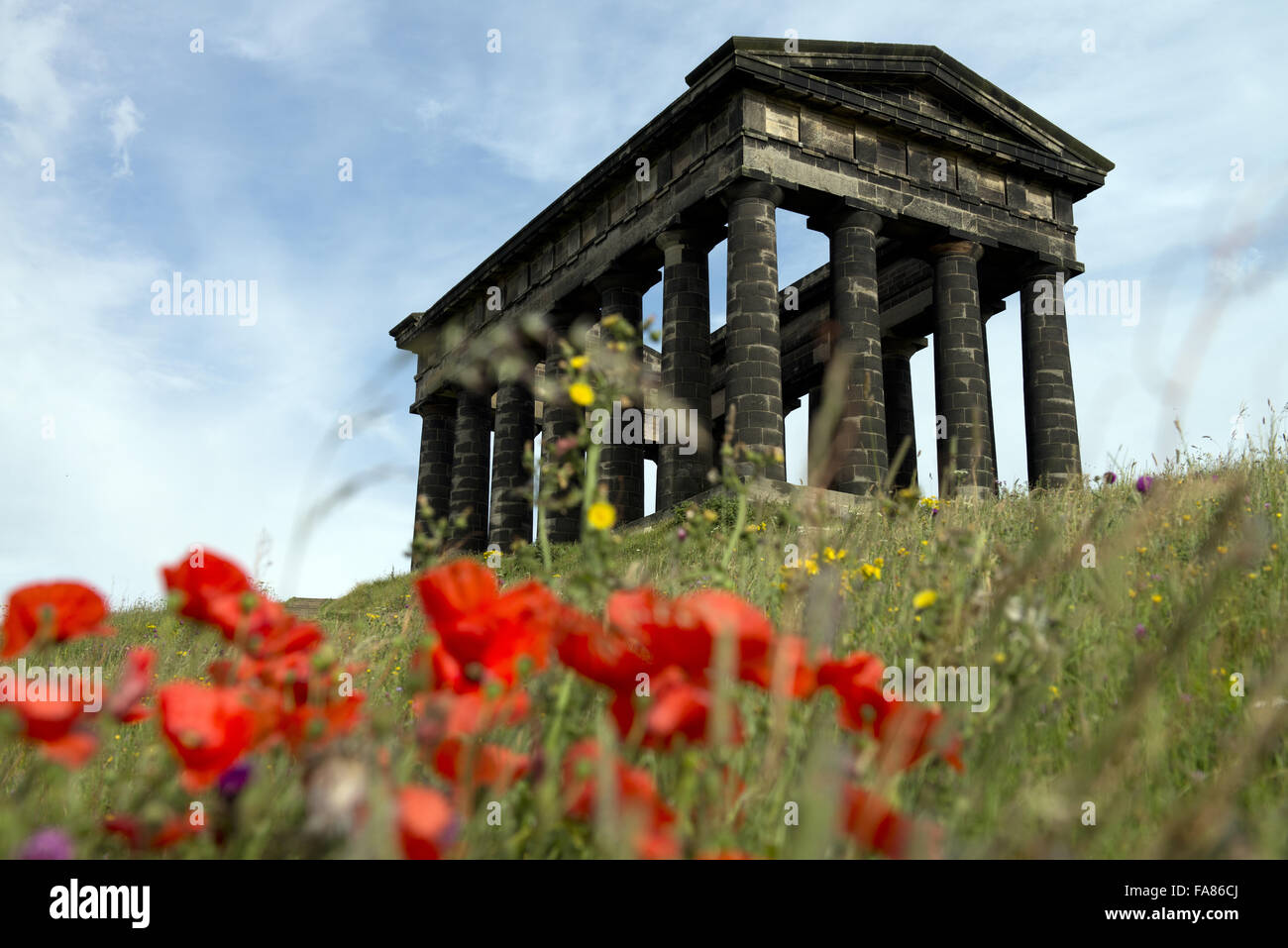 Penshaw Monument, Sunderland, a Doric temple commemorating the 1st Earl of Durham, Governor-General of Canada. Stock Photo