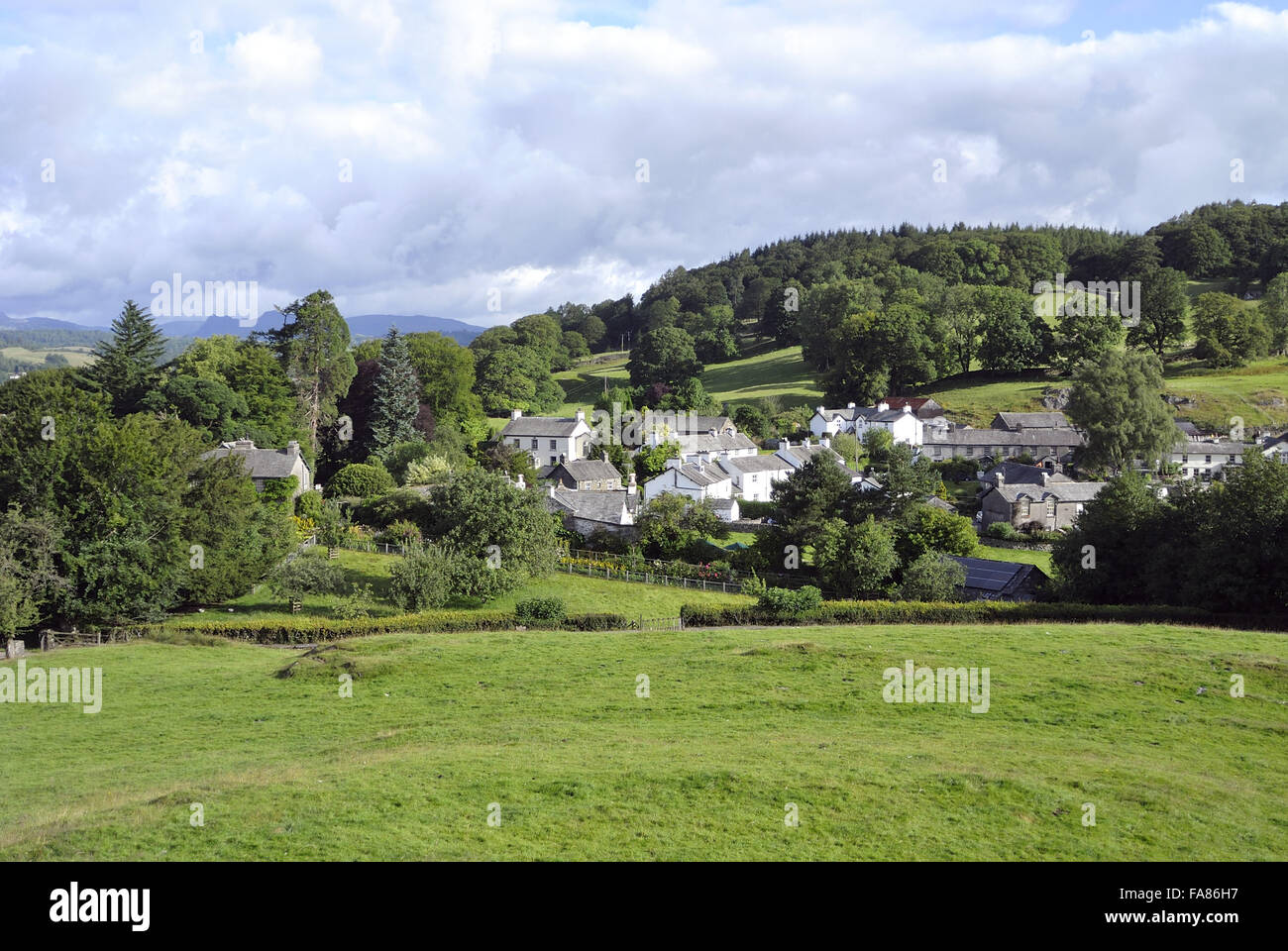 Hill Top, Cumbria. Once the home of Beatrix Potter, Hill Top's garden is a haphazard mix of flowers, herbs, fruit and vegetables. Stock Photo