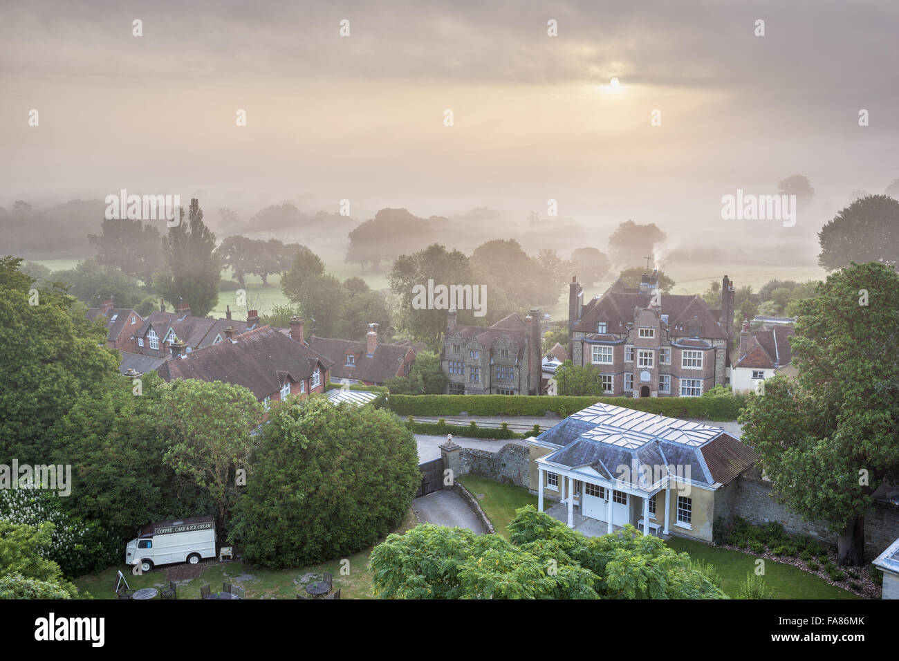Petworth seen from the roof of the house at Petworth House and Park