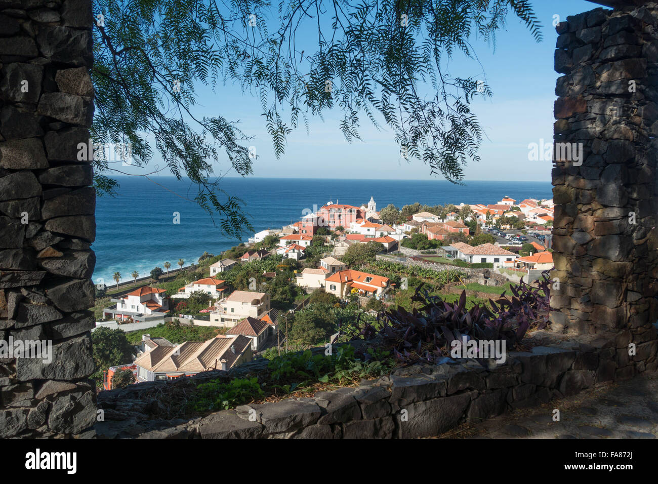 The village of Jardim Do Mar on the island of Madeira Stock Photo