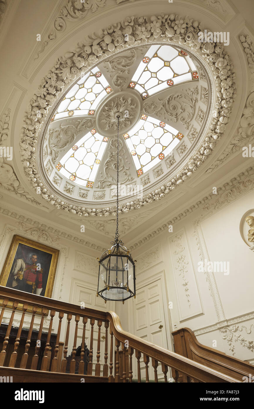An interior view of Farnborough Hall, Warwickshire. Farnborough Hall is an 18th century house