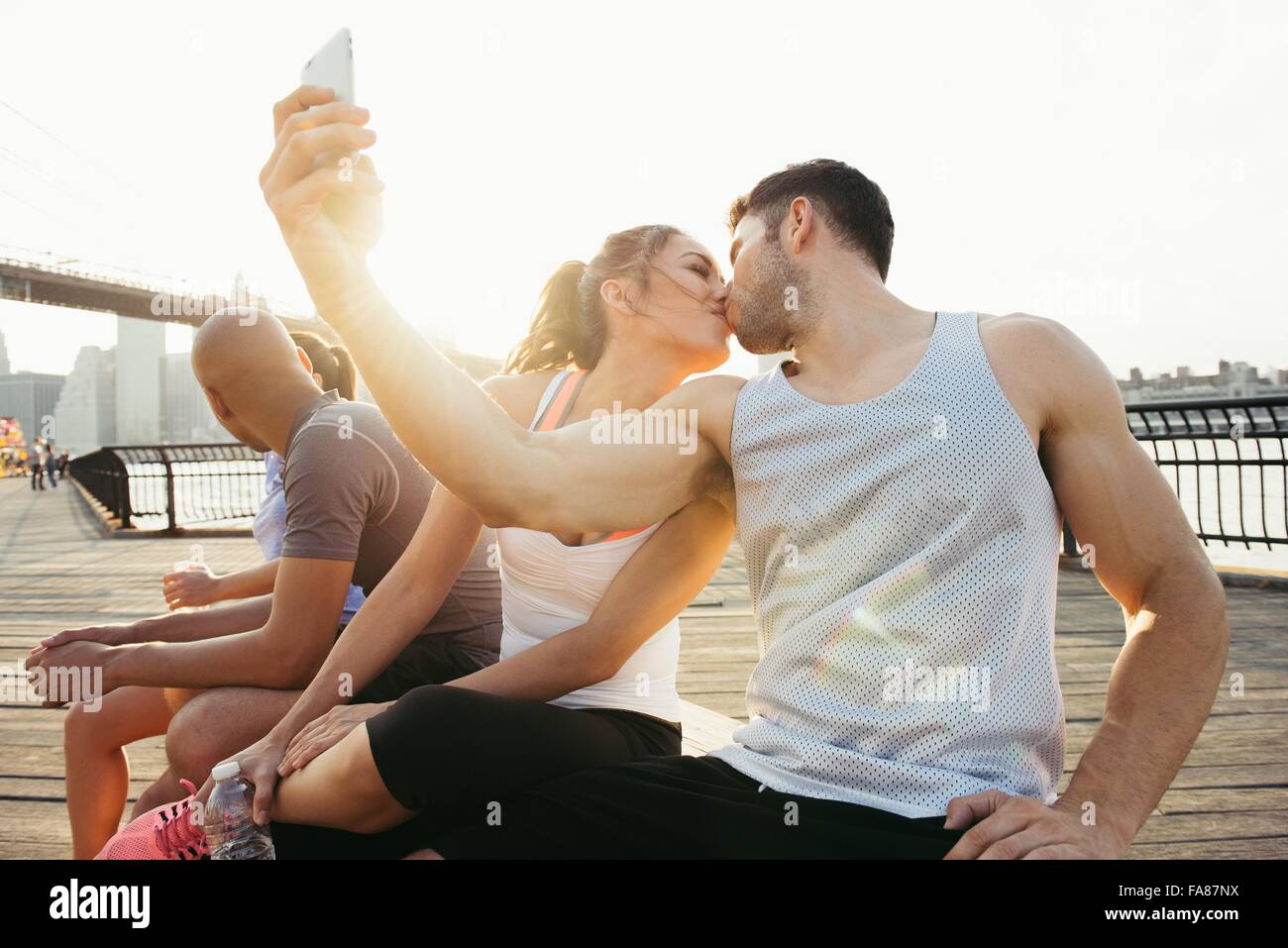 Adult active couple riverside hi-res stock photography and images - Alamy