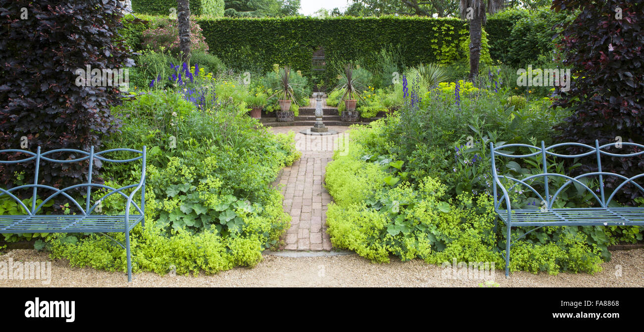 Mrs Winthrop's Garden at Hidcote, Gloucestershire, in June, with