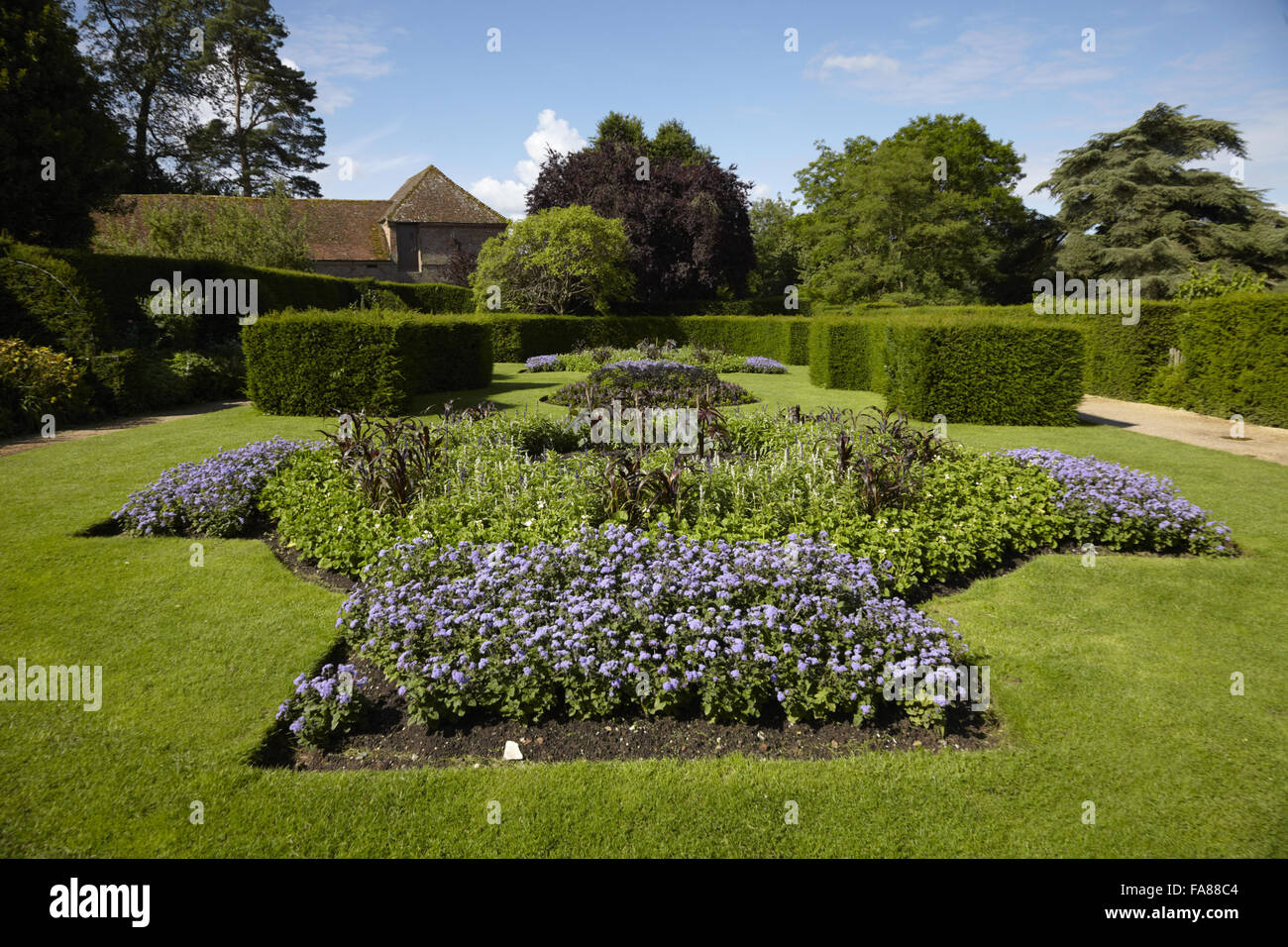 The garden in July at The Vyne, Hampshire. Stock Photo