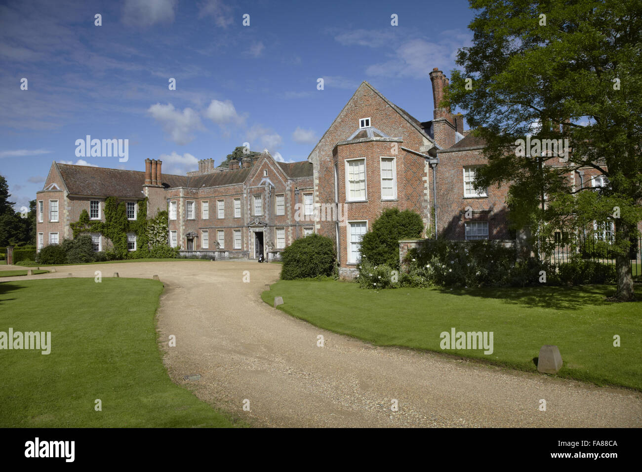 The south front at The Vyne, Hampshire. The house was built in the early 16th century for Lord Sandys, Henry VIII's Lord Chamberlain in 1526. Stock Photo