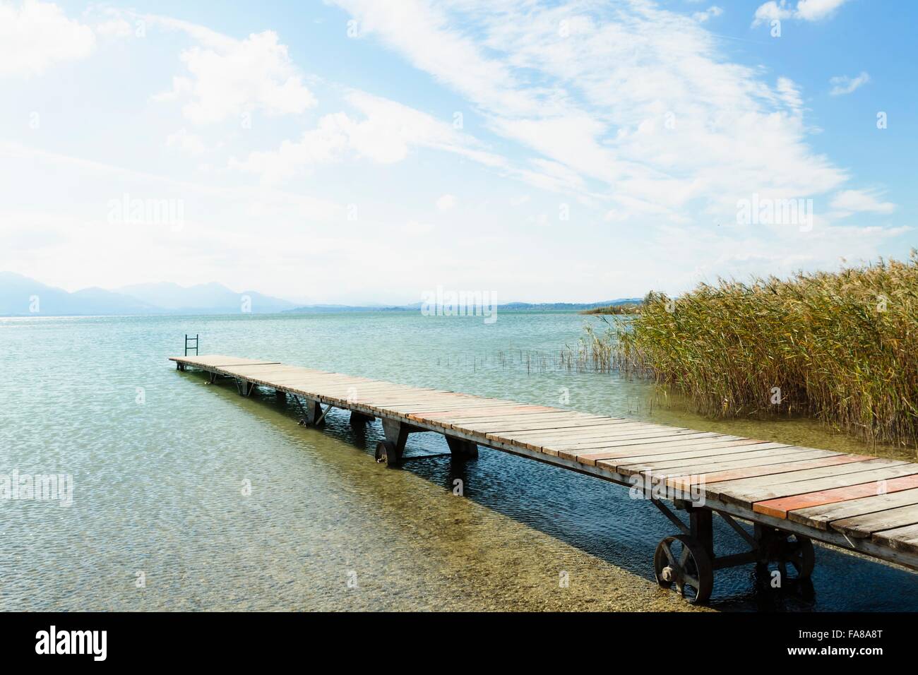 Jetty on Chiemsee lake, Bavaria, Germany Stock Photo - Alamy