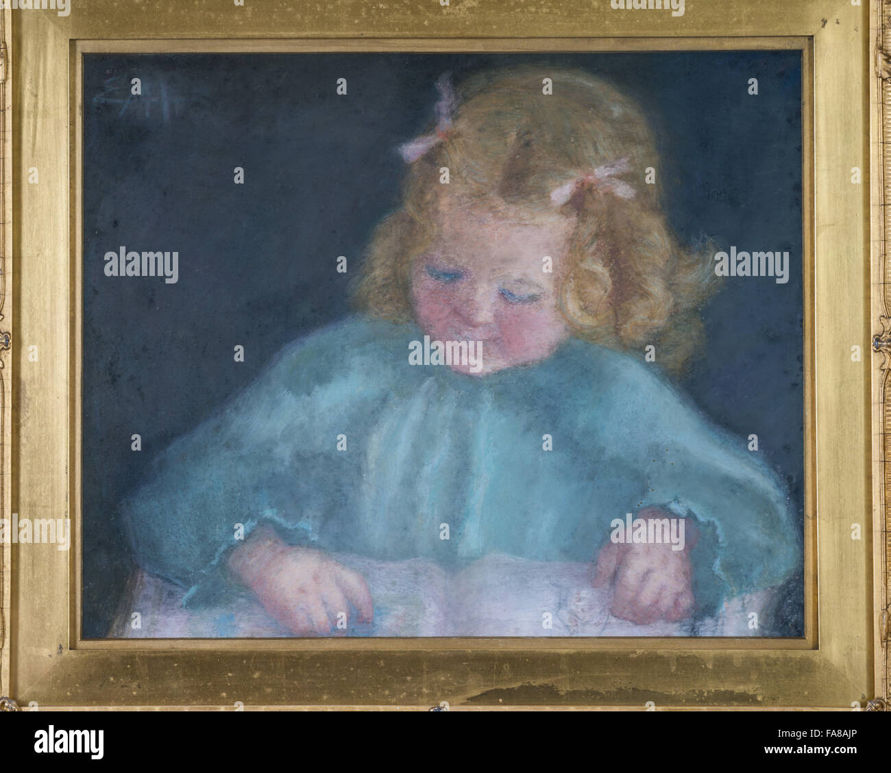 Josephine Kipling (1892-1899) as a Child by E. Holbrook at Bateman's, East  Sussex. Pastel on