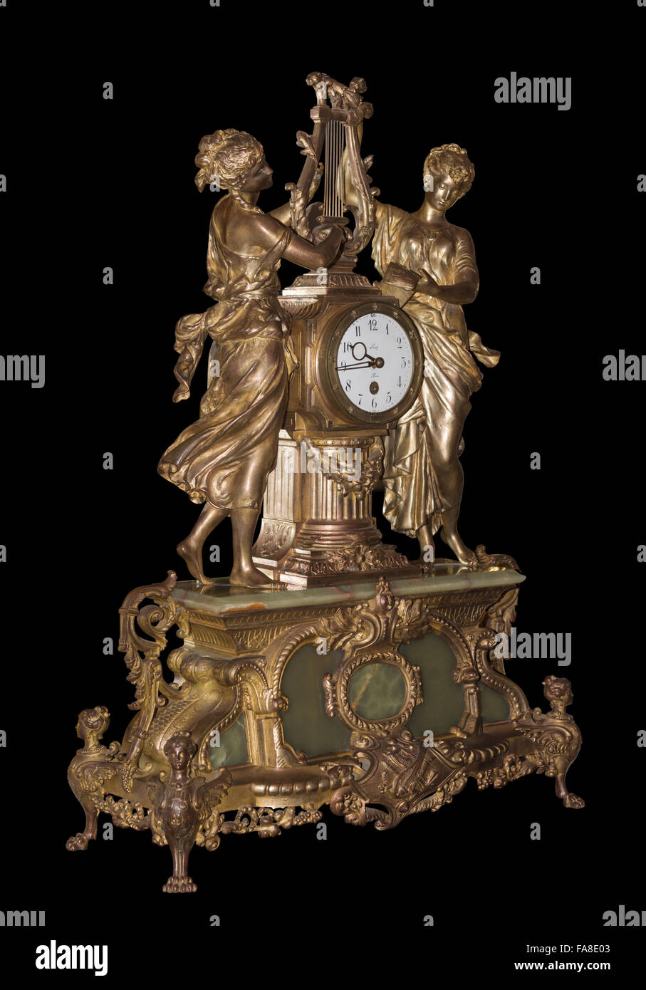 Isolated antique clock Stock Photo