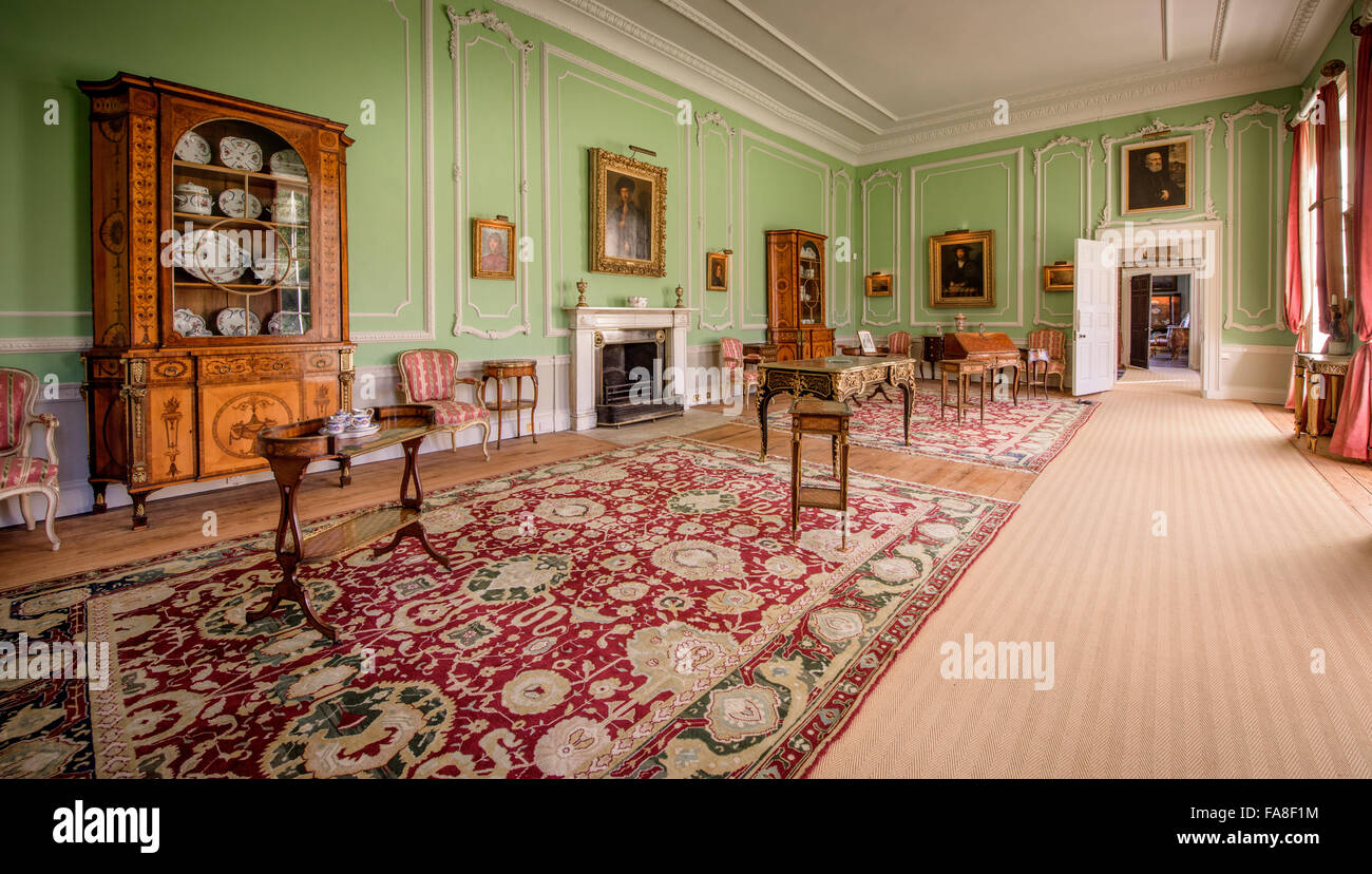 Interior at Firle Place near Lewes East Sussex home of Viscount Gage