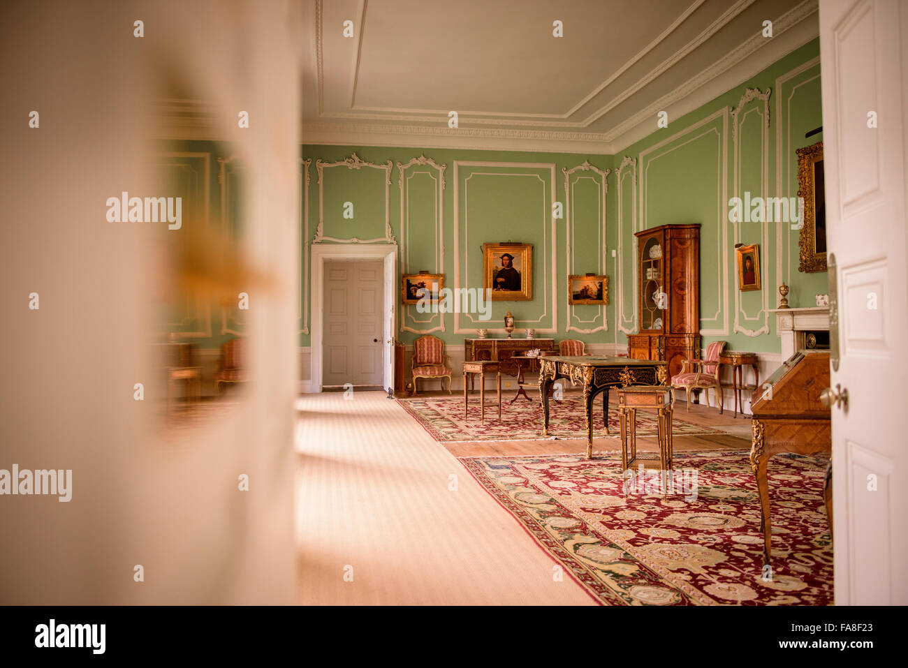 Interior at Firle Place near Lewes East Sussex home of Viscount Gage