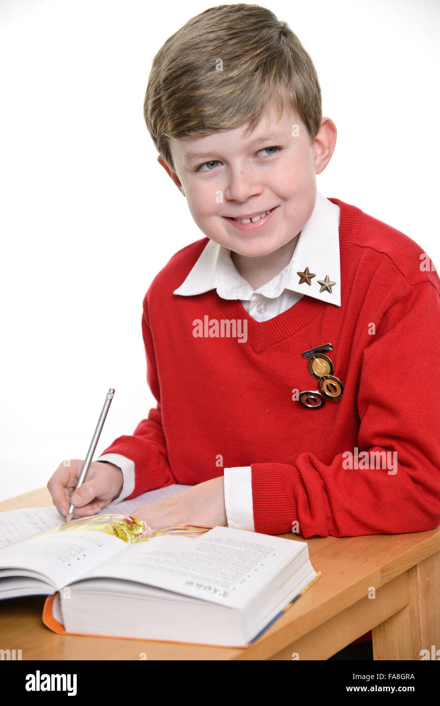 Boys red store school jumper