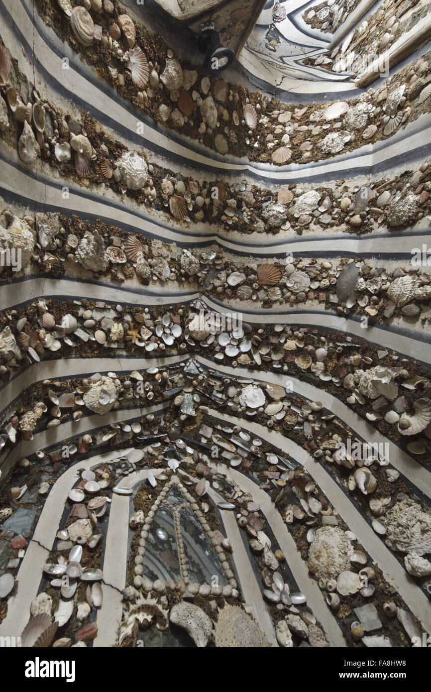 Detail of part of the decoration on the lower stairs of the Shell ...