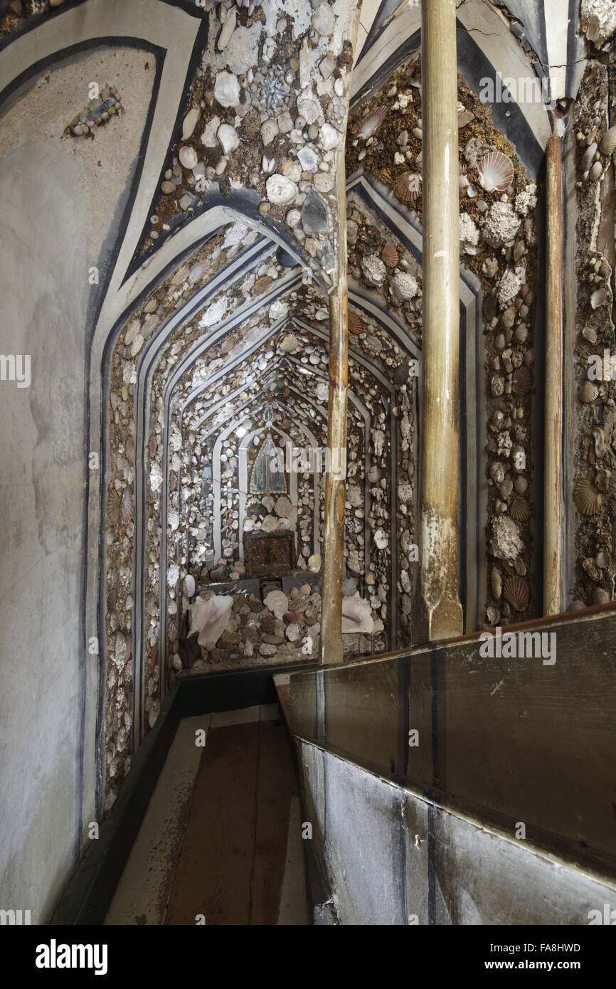 Detail of part of the decoration on the lower stairs of the Shell ...
